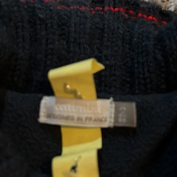 catimini france toddler blue knit sweater